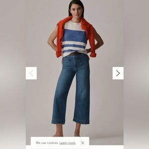 The Colette Crop Wide-Leg Jeans Maeve by Anthropoligie